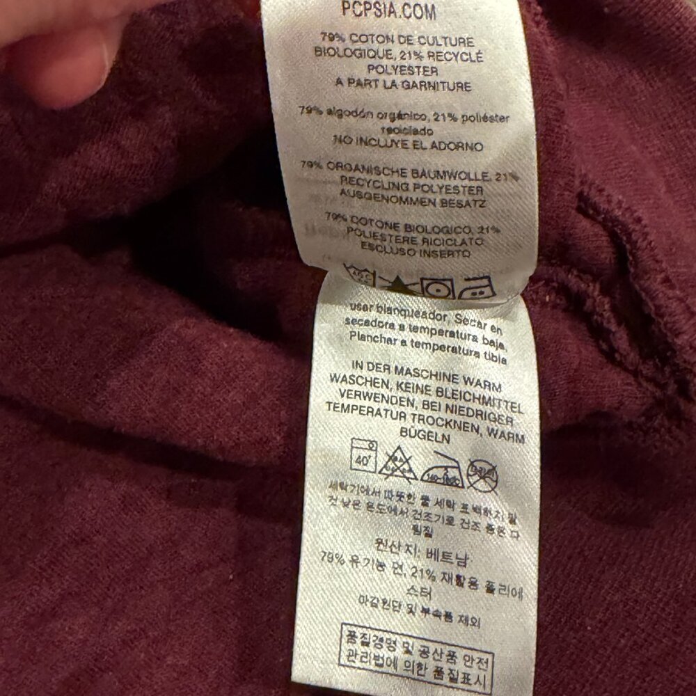 Patagonia Quilted Knit Crewneck Pullover Sweatshirt Burgundy Red Size M - Picture 8 of 10